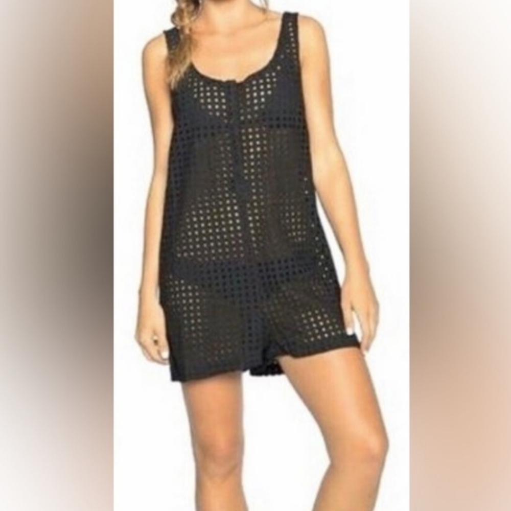 NEW TAVIK WHITE EYELET ROMPER SZ MEDIUM